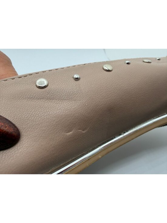 Rockport Tomatillo Ballet Flats Women Size 10W Tan Studded Pointed Toe Shoes - Picture 15 of 16